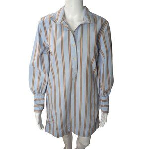 Free Assembly Shirt Mini Dress Womens Sz S Striped Coastal Minimalist Capsule